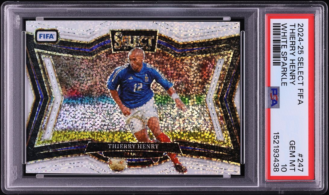 2024 Select FIFA Field Level White Sparkle Thierry Henry #247 PSA 10 GEM MINT
