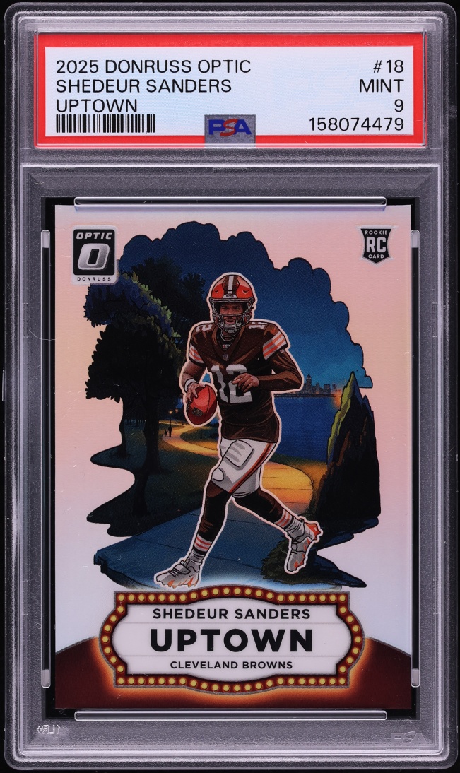 2025 Donruss Optic Uptown Shedeur Sanders ROOKIE #18 PSA 9 MINT