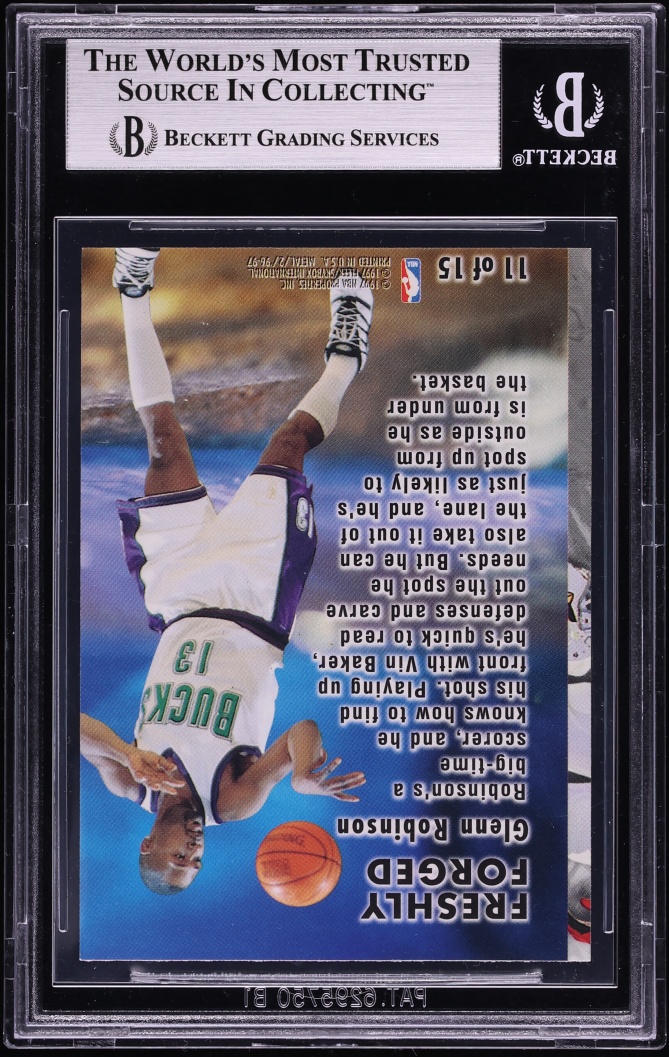 1996 Metal Cyber-Metal Wrong Back Error Kobe Bryant ROOKIE #5 BGS 6 EXMT