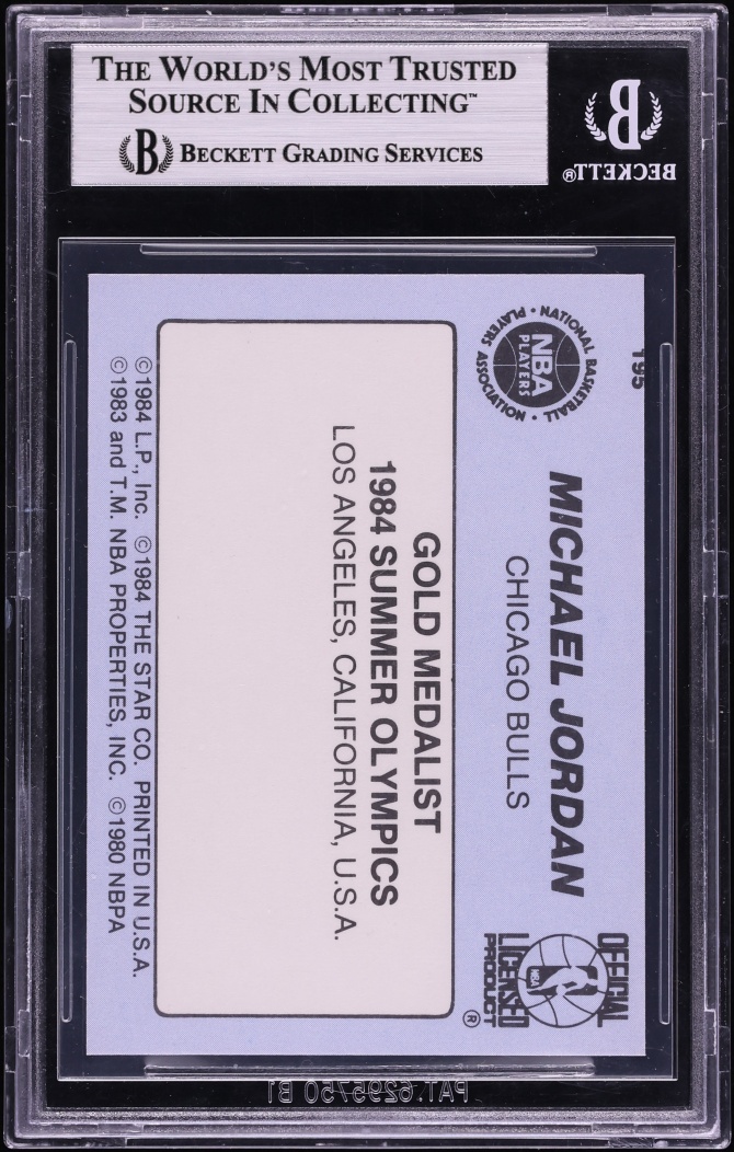 1984 Star Basketball Michael Jordan ROOKIE #195 BGS 7.5 NRMT+