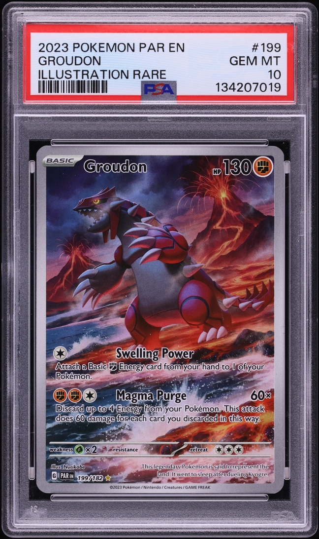 2023 Pokemon Scarlet & Violet Paradox Rift IR Groudon #199 PSA 10 GEM MINT