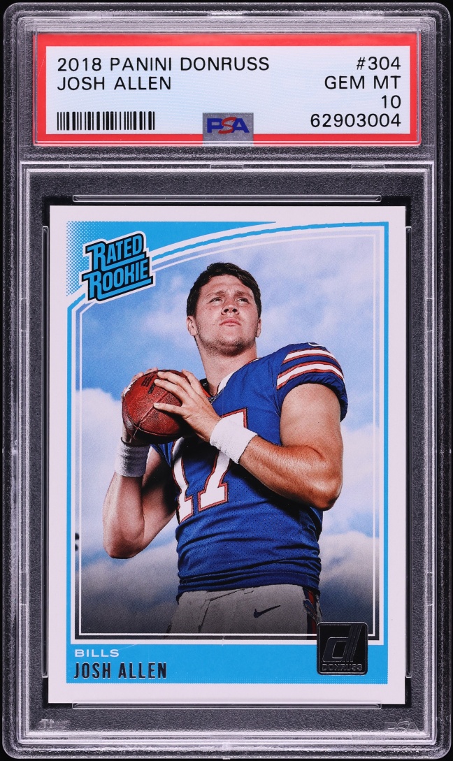 2018 Donruss Football Josh Allen ROOKIE #304 PSA 10 GEM MINT