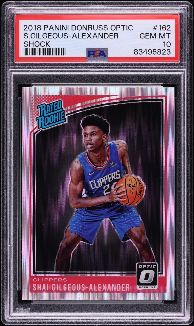 2018 Donruss Optic Shock Prizm Shai Gilgeous-Alexander ROOKIE #162 PSA 10 GEM MINT