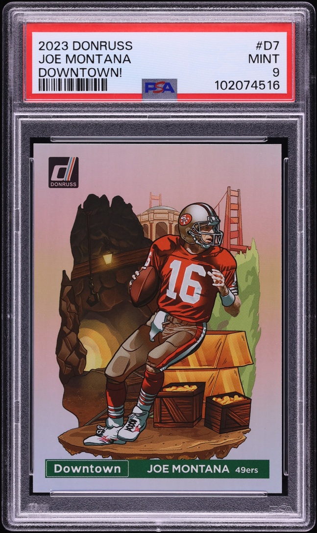 2023 Donruss Downtown! Joe Montana #D-7 PSA 9 MINT