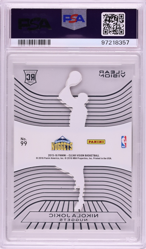 2015 Panini Clear Vision Nikola Jokic ROOKIE #99 PSA 9 MINT