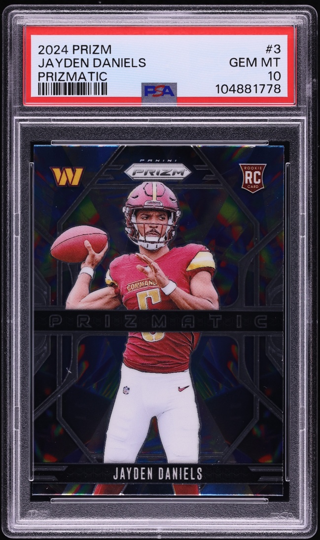 2024 Panini Prizm Prizmatic Jayden Daniels ROOKIE #3 PSA 10 GEM MINT