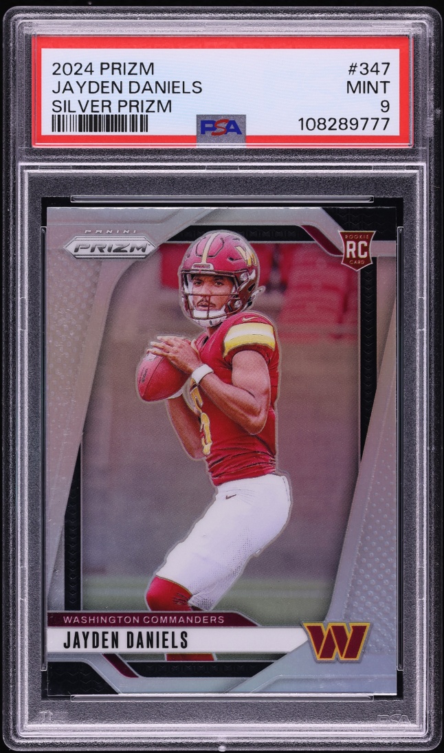 2024 Panini Prizm Silver Jayden Daniels ROOKIE #347 PSA 9 MINT
