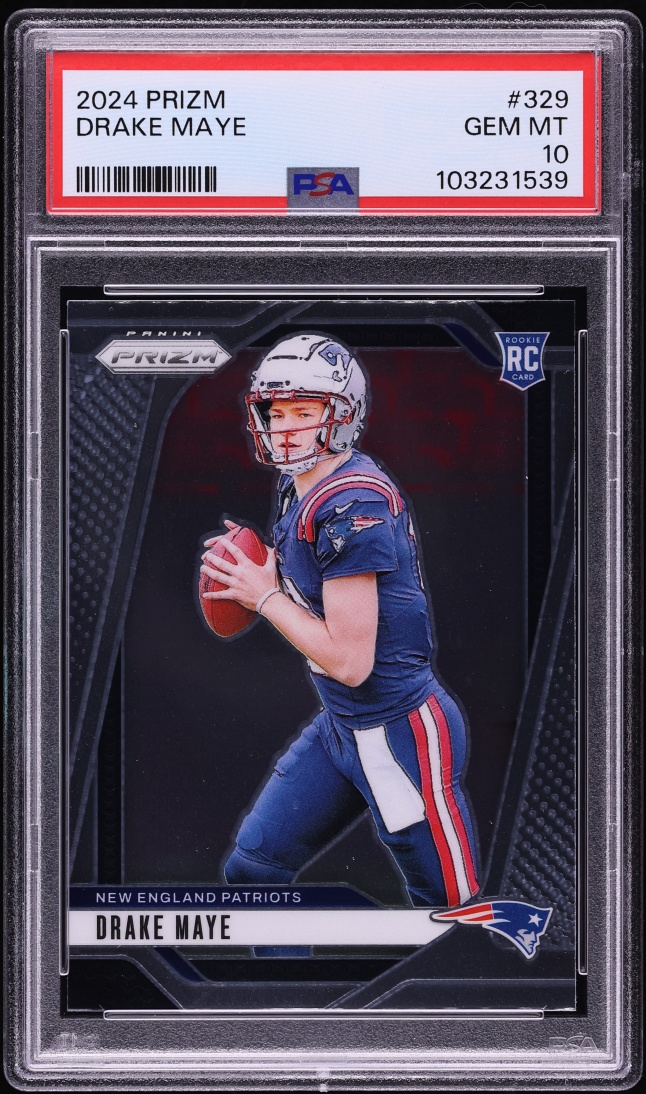 2024 Panini Prizm Drake Maye ROOKIE #329 PSA 10 GEM MINT