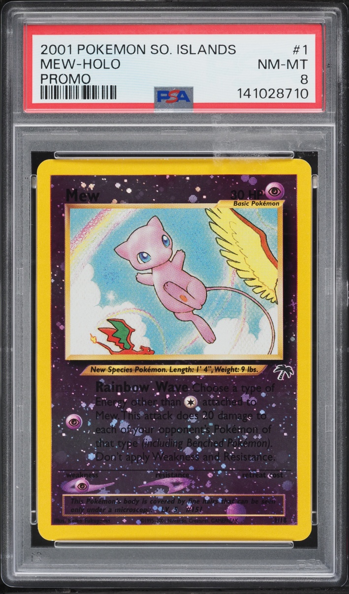 2001 Pokemon Southern Islands Promo Holo Mew #1 PSA 8 NM-MT