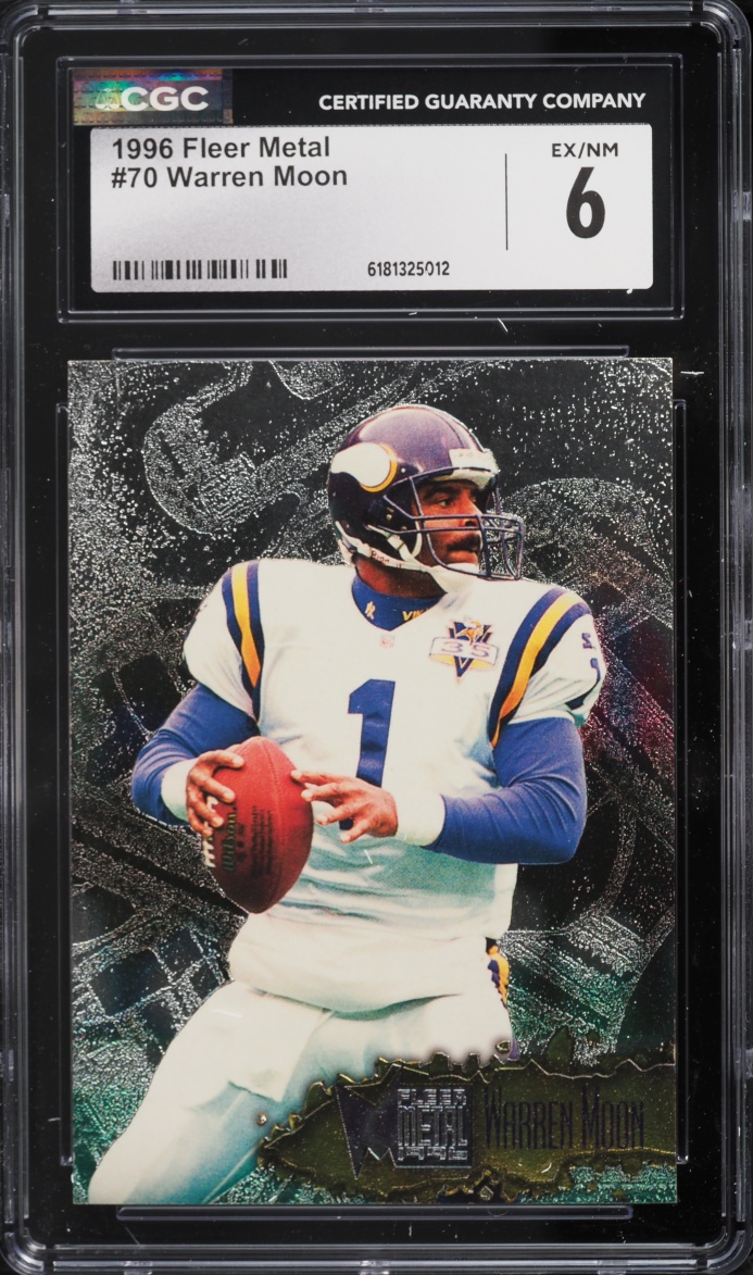 1996 Metal Football Warren Moon #70 CGC 6 EXMT