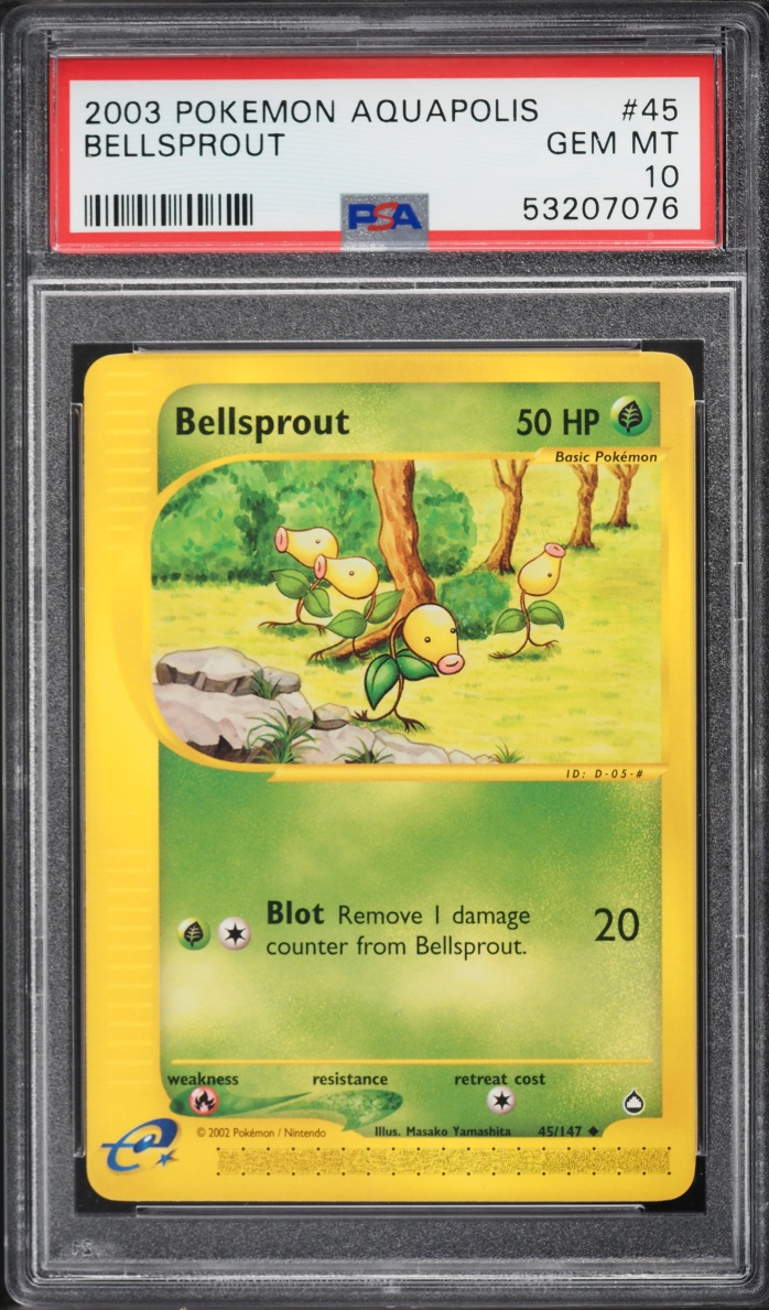 2003 Pokemon Aquapolis Bellsprout #45 PSA 10 GEM MINT