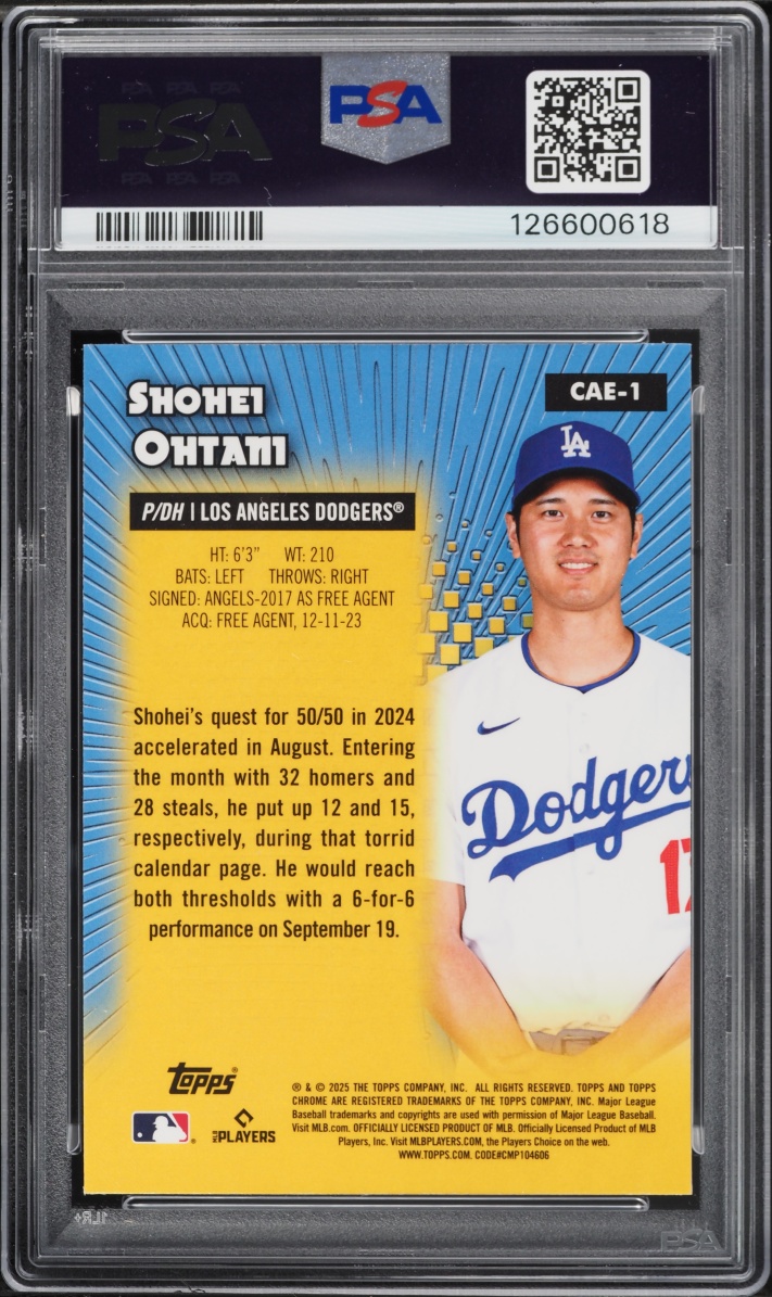 2025 Topps Chrome All-Etch Shohei Ohtani #CAE-1 PSA 10 GEM MINT