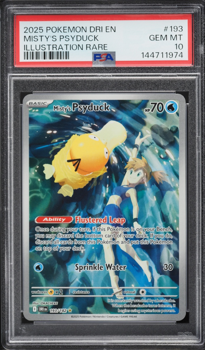 2025 Pokemon Scarlet & Violet Destined Rivals IR Misty's Psyduck #193 PSA 10 GEM MINT