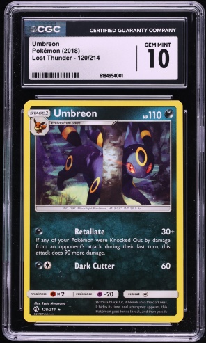 2018 Pokemon Sun & Moon Lost Thunder Umbreon #120 CGC 10 GEM MINT