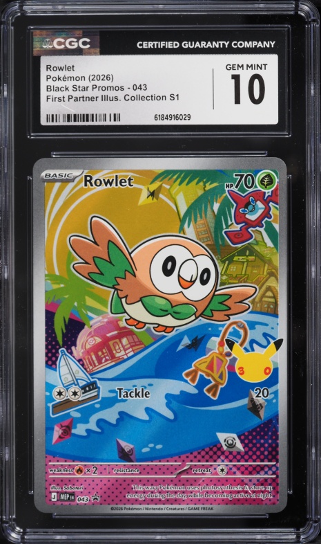 rowlet pokemon card mcdonalds 7/25 Holo (McDonalds Collection 2021) + 1x TitanCards Toploader Toys & Games Promo Retreat cost Rowlet 7/25 - Holo -