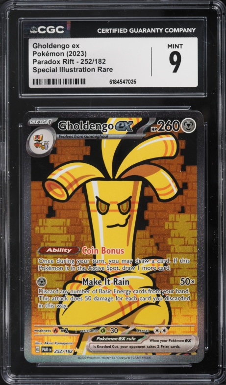 2023 Pokemon Scarlet & Violet Paradox Rift SIR Gholdengo Ex #252 CGC 9 MINT
