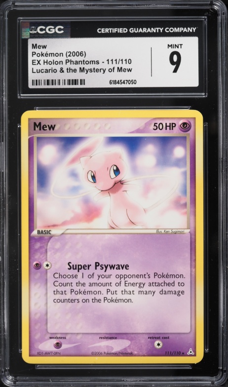 2006 Pokemon Ex Holon Phantoms Lucario & The Mystery Of Mew #111 CGC 9 MINT