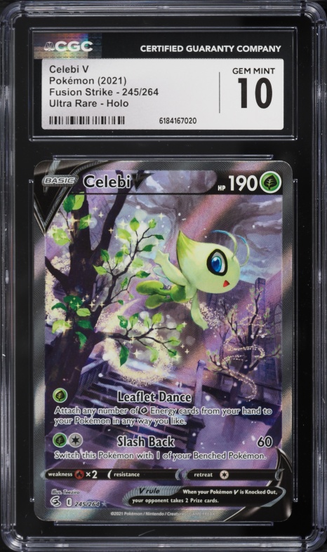 2021 Pokemon Sword & Shield Chilling Reign Celebi V #7 PSA 10 GEM
