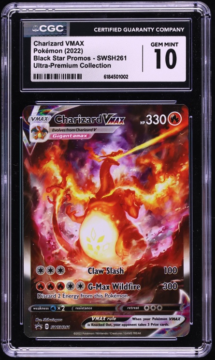 2022 Pokemon Sword & Shield Promo Ultra Premium Full Art Charizard VMAX #SWSH261 CGC 10 GEM