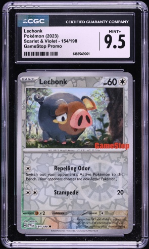 2023 Pokemon Scarlet & Violet GameStop Promo Lechonk #154 CGC 9.5 MINT+