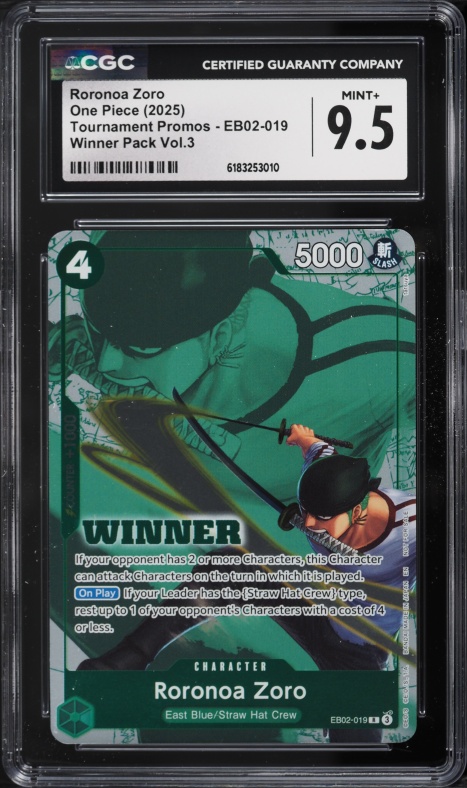 2025 One Piece Tournament Promos Winner Pack Vol 3 Roronoa Zoro