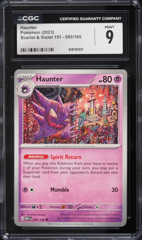 2023 Pokemon Scarlet & Violet 151 Haunter #093 CGC 9 MINT