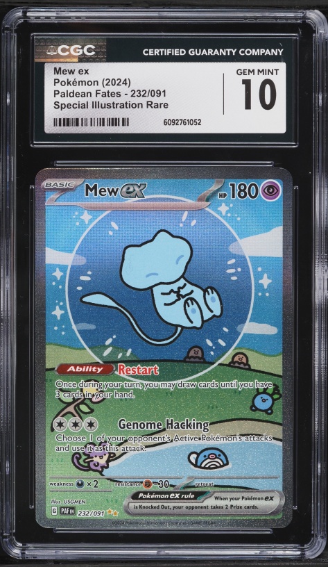 2024 Pokemon Scarlet & Violet Paldean Fates SIR Mew ex #232 PSA 10