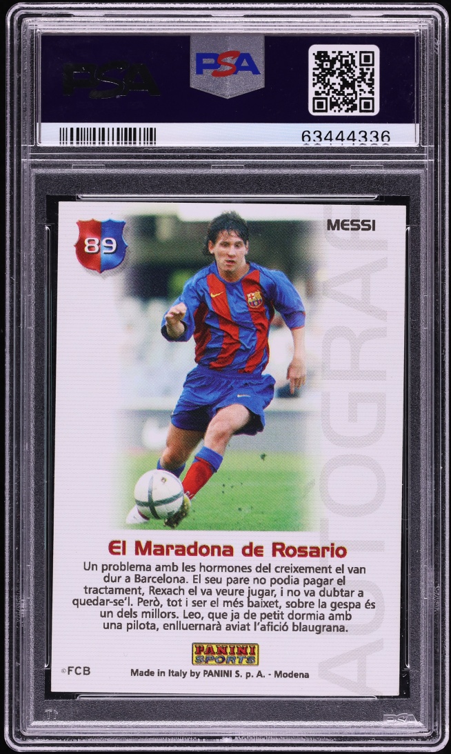 2004 Panini Sports Mega Cracks Barca Campio Lionel Messi ROOKIE #89 PSA 5 EX