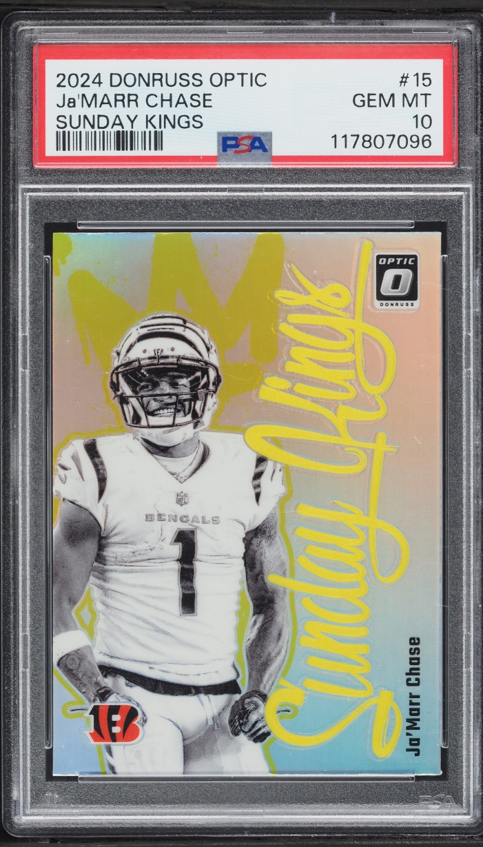2024 Donruss Optic Sunday Kings Ja'Marr Chase #15 PSA 10 GEM MINT