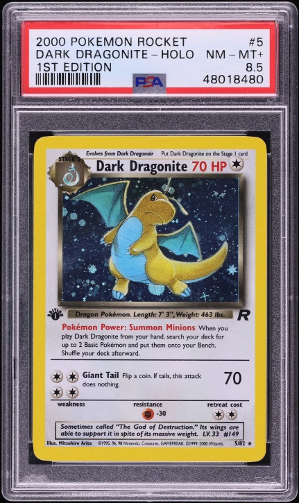 dark dragonite pokemon card 22/82 Team Rocket 1st Edition CGC 9.5 TBC Games Summon Minions Pokemon Dark Dragonite 22 |