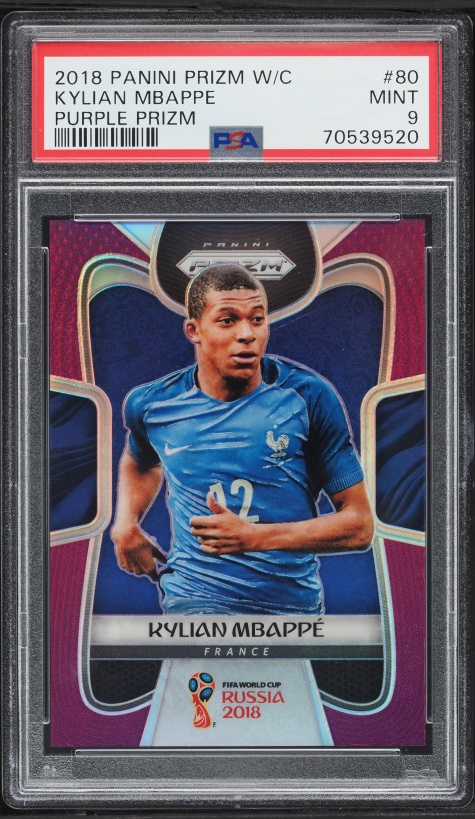 2018 Panini Prizm World Cup Red Prizms Kylian Mbappe ROOKIE /149