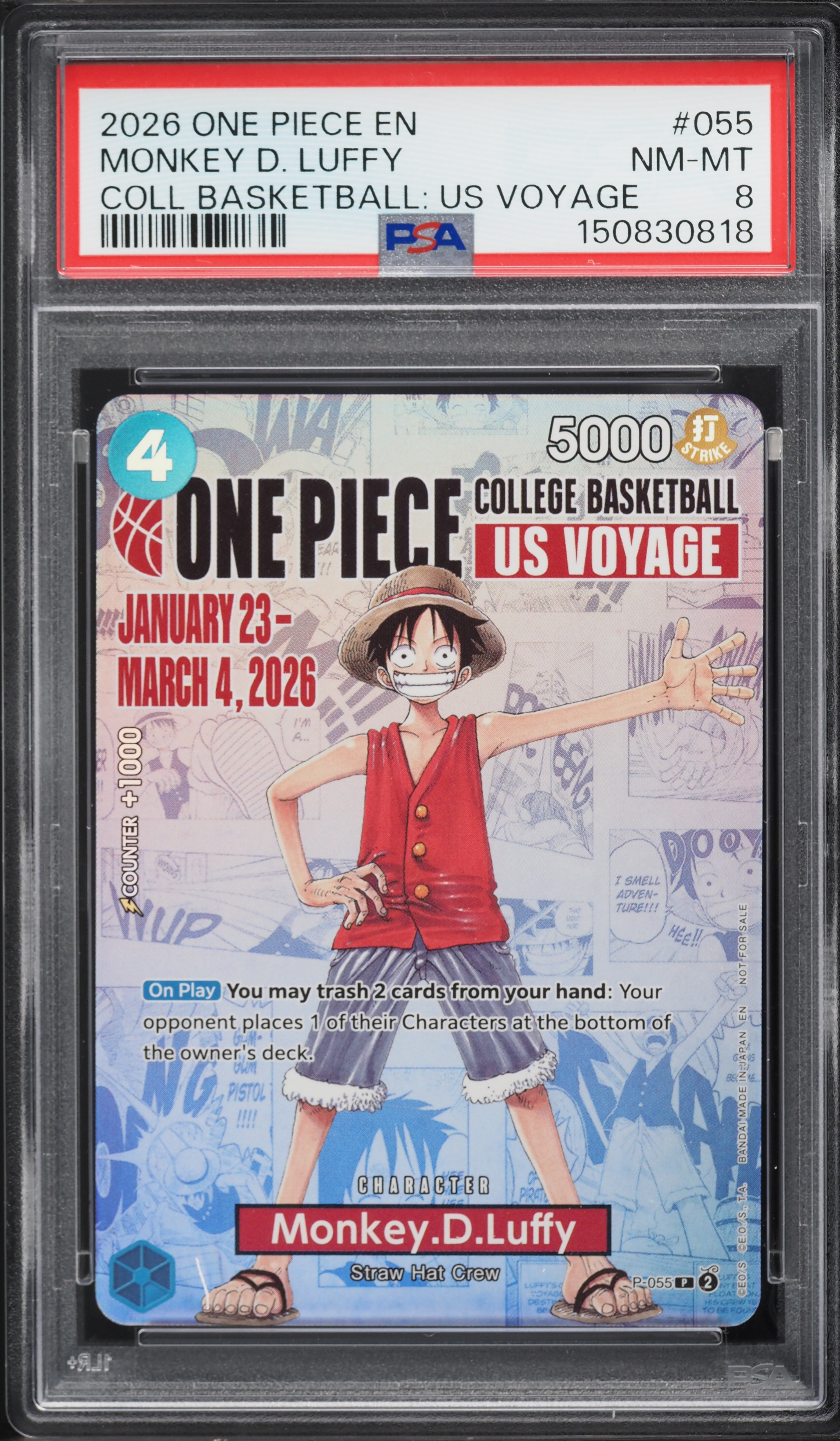 2026 One Piece Promo College Basketball US Voyage Monkey D. Luffy