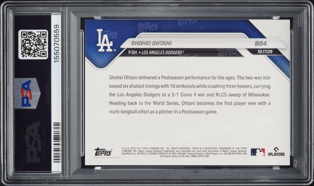 2025 Topps Now Shohei Ohtani #884 PSA 10 GEM MINT