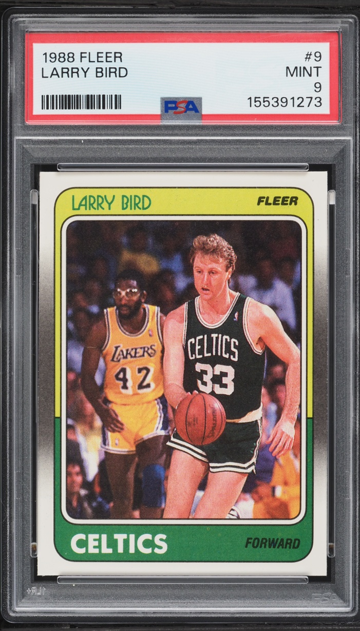 1988 Fleer Basketball Larry Bird #9 PSA 9 MINT