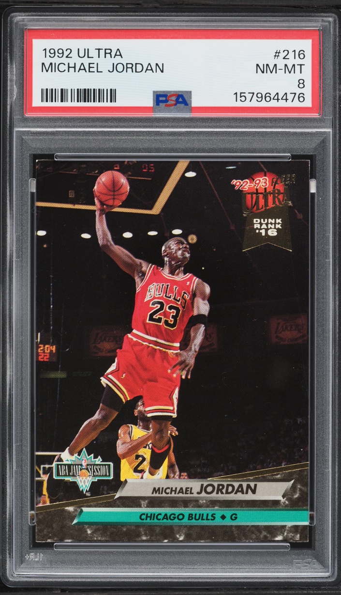 1992 Ultra Basketball Michael Jordan #216 PSA 8 NM-MT