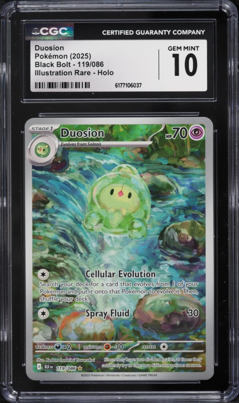 2025 Pokemon Scarlet & Violet Black Bolt IR Duosion #119 CGC 10 GEM MINT