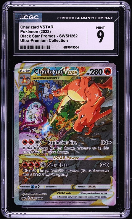 2022 Pokemon Sword & Shield Promo Ultra Premium Full Art Charizard VSTAR #SWSH262 CGC 9 MINT