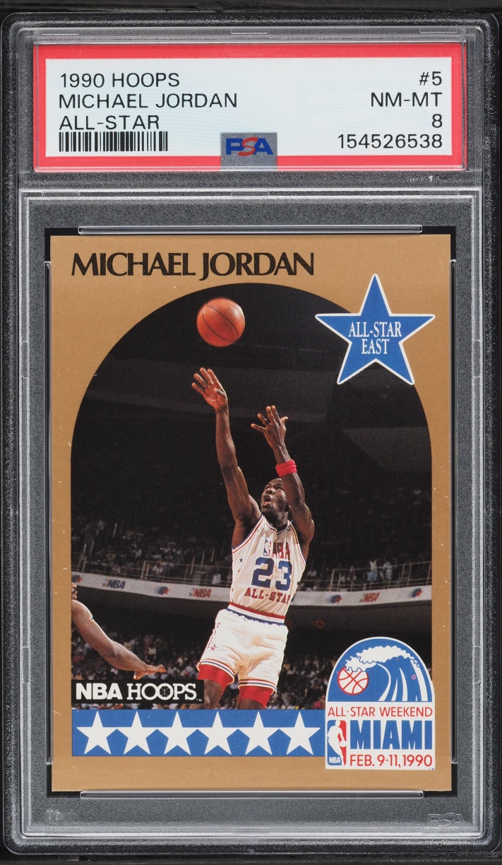 1990 Hoops All-Star Michael Jordan #5 PSA 8 NM-MT