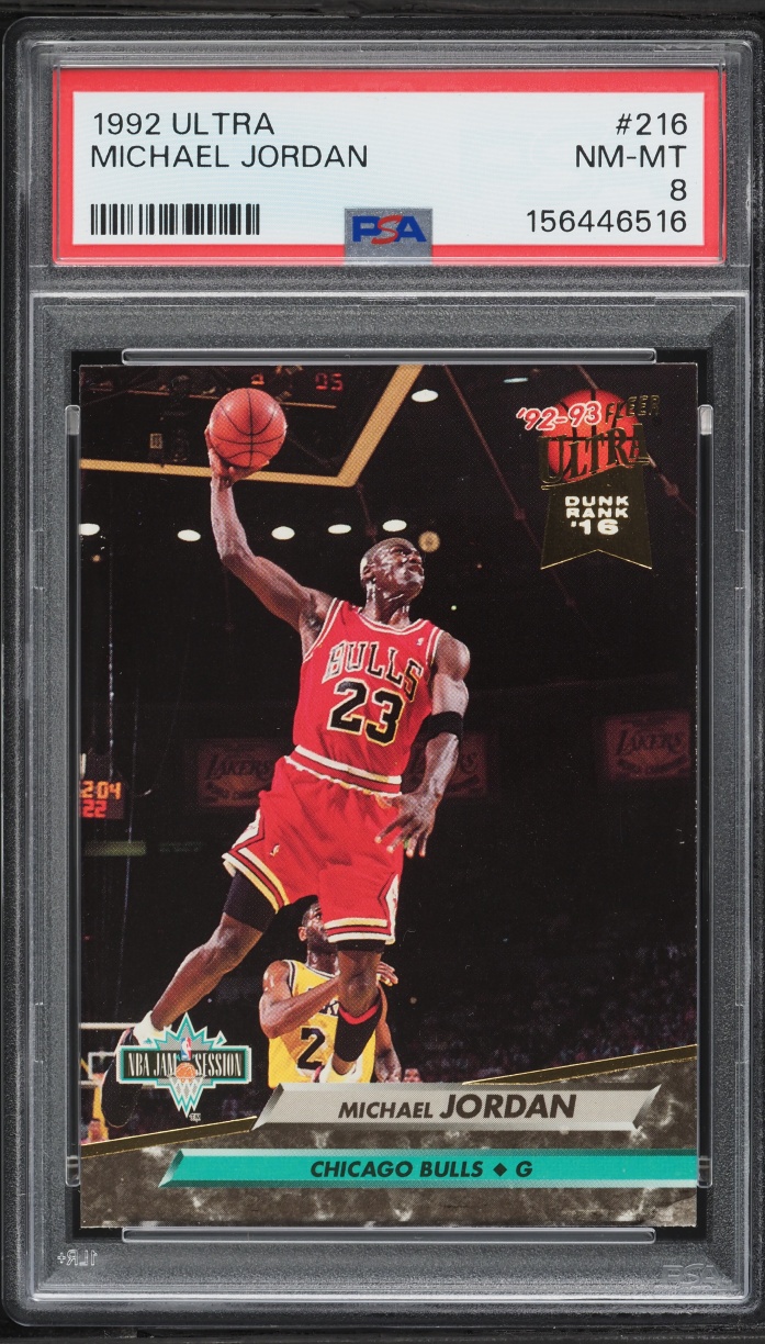 1992 Ultra Basketball Michael Jordan #216 PSA 8 NM-MT