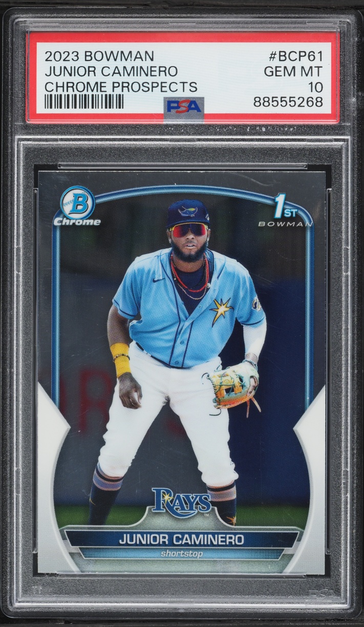2023 Bowman Chrome Junior Caminero PROSPECT #BCP-61 PSA 10 GEM MINT
