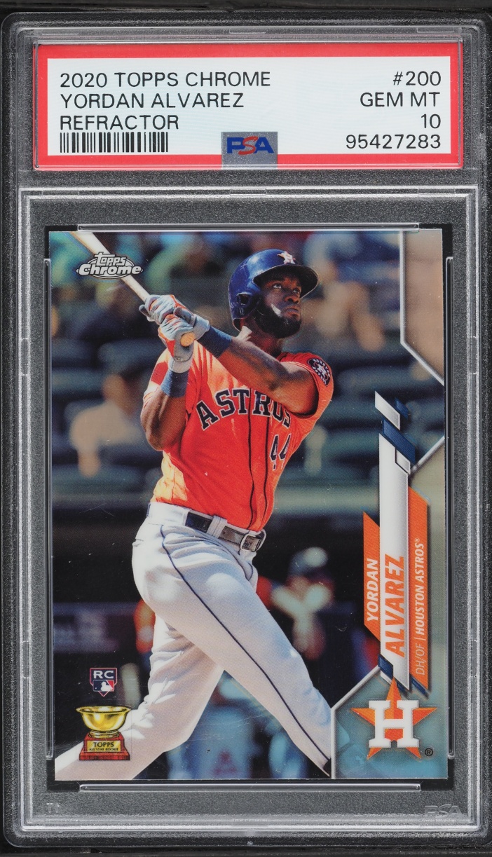 2020 Topps Chrome Refractor Yordan Alvarez ROOKIE #200 PSA 10 GEM MINT