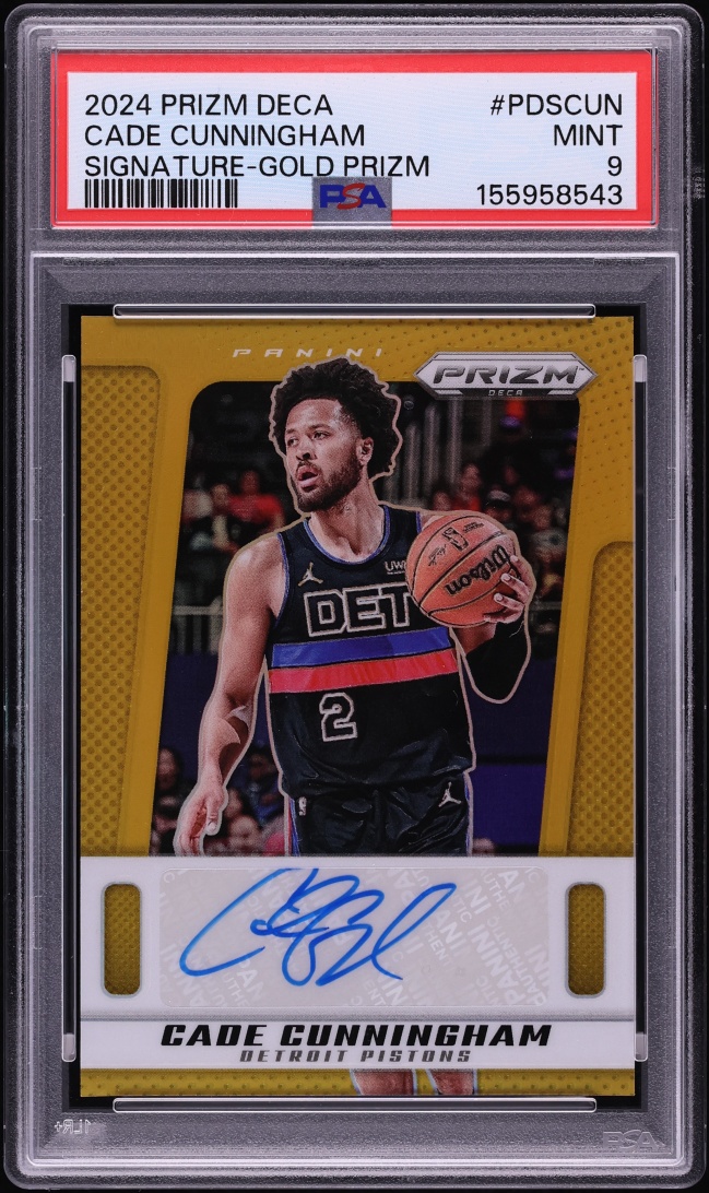 2024 Panini Prizm Deca Gold Cade Cunningham AUTO 10/10 #PDS-CUN