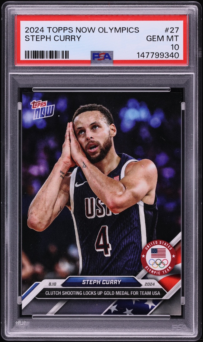 2024 Topps Now Olympics Stephen Curry #27 PSA 10 GEM MINT
