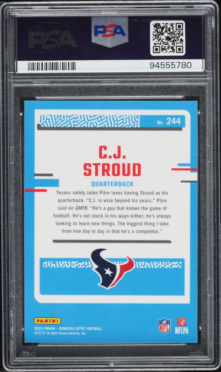 2023 Donruss Optic C.J. Stroud ROOKIE #244 PSA 10 GEM MINT