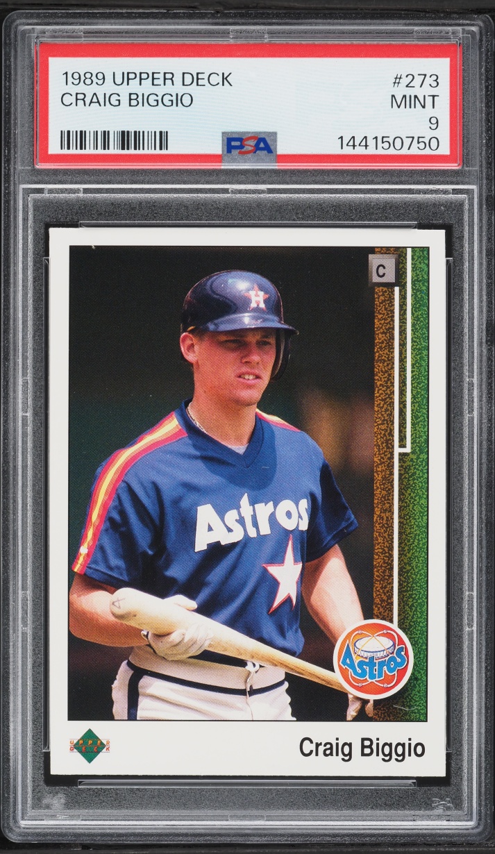 1989 Upper Deck Craig Biggio ROOKIE #273 PSA 9 MINT