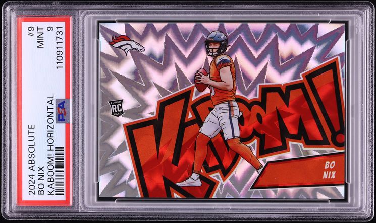 2024 Absolute Kaboom! Horizontal Bo Nix ROOKIE #9 PSA 9 MINT