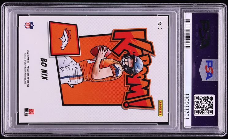 2024 Absolute Kaboom! Horizontal Bo Nix ROOKIE #9 PSA 9 MINT