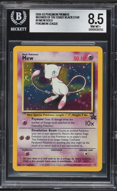1999 mew pokemon card Wizards of the Coast 1999 Pokemon Wizards Of The