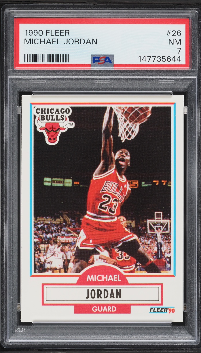 1990 Fleer Basketball Michael Jordan #26 PSA 7 NRMT