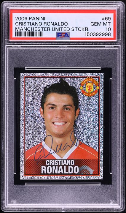 2006 Panini World Cup Germany Sticker Cristiano Ronaldo #298 PSA